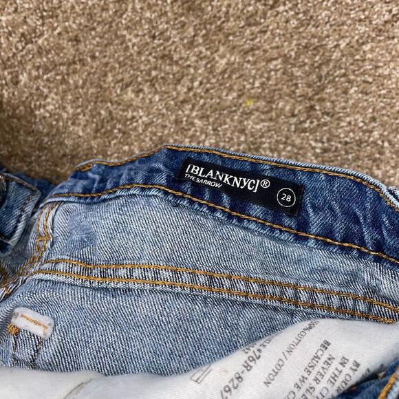 Blank NYC The Barrow Jean shorts denim cut off SZ 28" Vintage High rise short - Picture 7 of 9